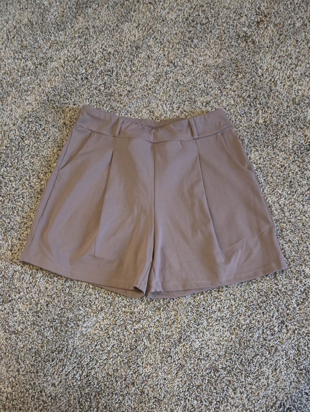 Amazon Women's Taupe Tailored High-Waist Shorts